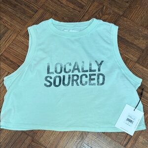 Spiritual Gangster Mint Crop Tank Top size Medium